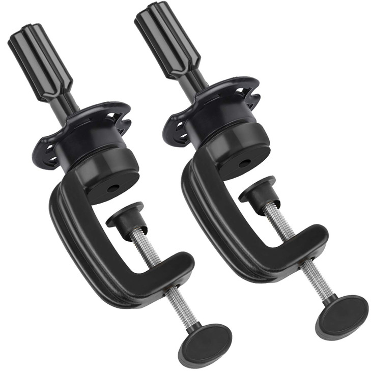 Teenitor Wig Mannequin Head Stand 2 Pack Cosmetology Manikin Stand Mannequin Head Holder Clamp Black Wig Stand Holder