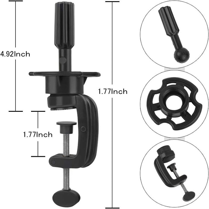 Teenitor Wig Mannequin Head Stand 2 Pack Cosmetology Manikin Stand Mannequin Head Holder Clamp Black Wig Stand Holder