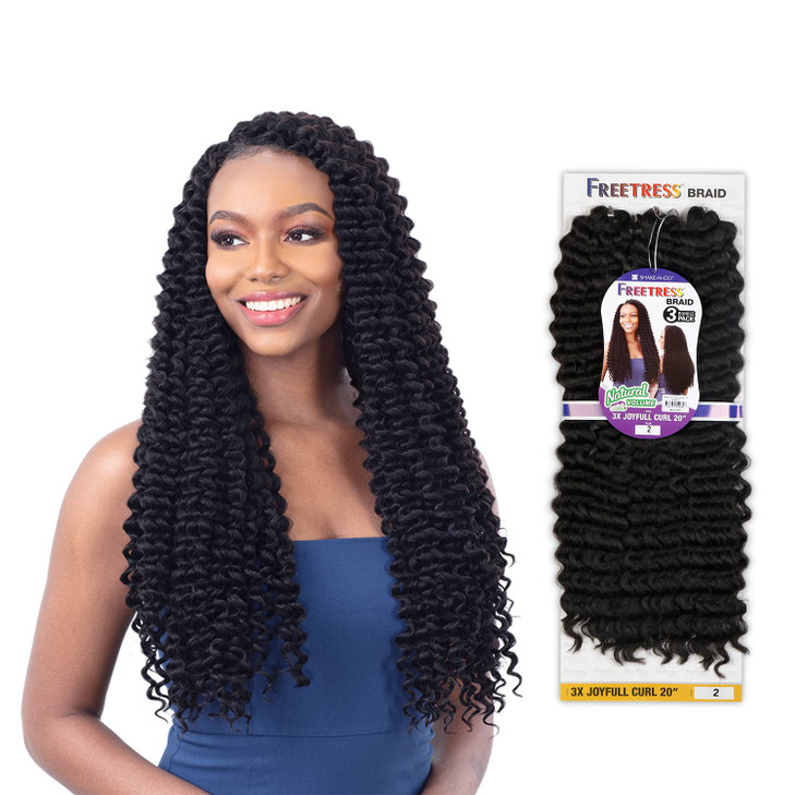 Freetress Crochet Braid 3X JOYFULL CURL 20 1 Jet Black
