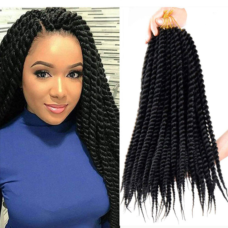 7 Pack Senegalese Twist Crochet Hair 18Inch Havana Twist Crochet Braids Soft Synthetic Braiding Hair Extensions For Blac