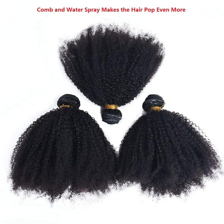 Mongolian Afro Kinky Curly Bundles Human Hair 4B 4C Afro Kinky Human Hair Bundles 8 10 12 Inch Curly Weave Bundles Unpro