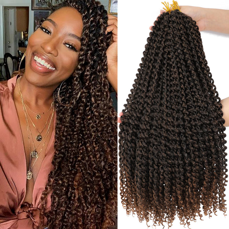 Dansama Passion Twist Hair Water Wave Braiding Hair for Butterfly Style Crochet Braids Bohemian Hair Extensions 18inch P