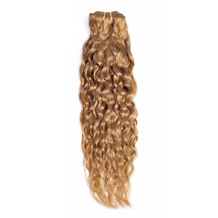 FEEL ME Brazilian Water Wave Bundles Color 27 Honey Blonde Brazilian Human Hair Bundles 100 Unprocessed Hair Extension B