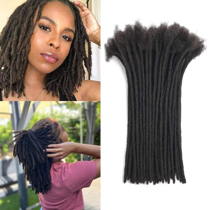 Loc Extensions Human Hair For MenWomen 8 Inch 06cm 40strands Width 100 Full Handmade Permanent Dreadlock Extensions Huma