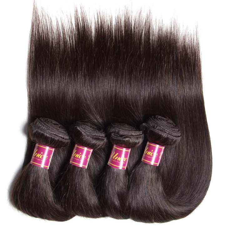 Unice Hair Natural Color 16 18 20inch Brazilian Straight Hair 3 Bundles 100 Unprocessed Brazilian Virgin Human Hair Weav