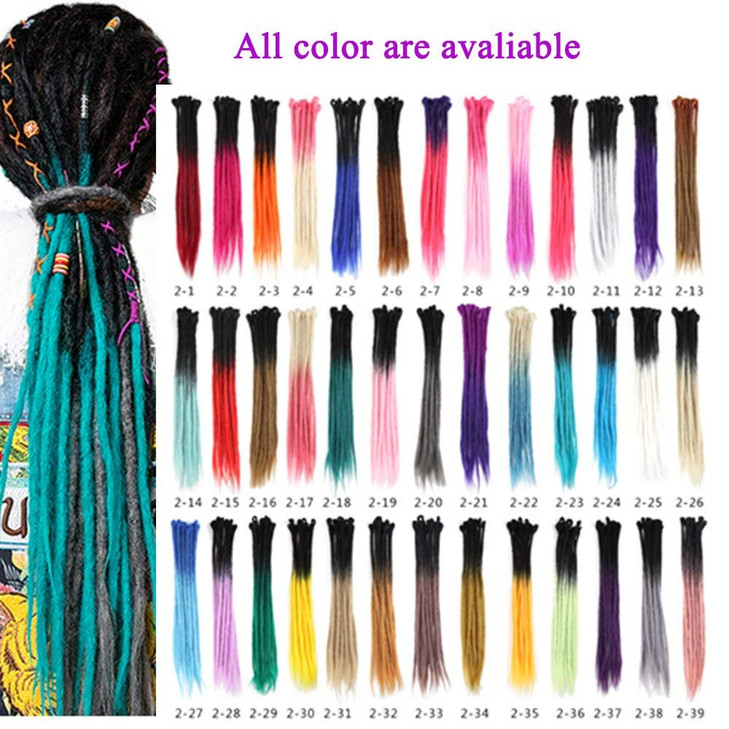 Dsoar 24 Inch Ombre Dreadlock Extensions Handmade Synthetic Dreads 10 PcsPack Crochet Reggae Locs ExtensionsOmbre Black