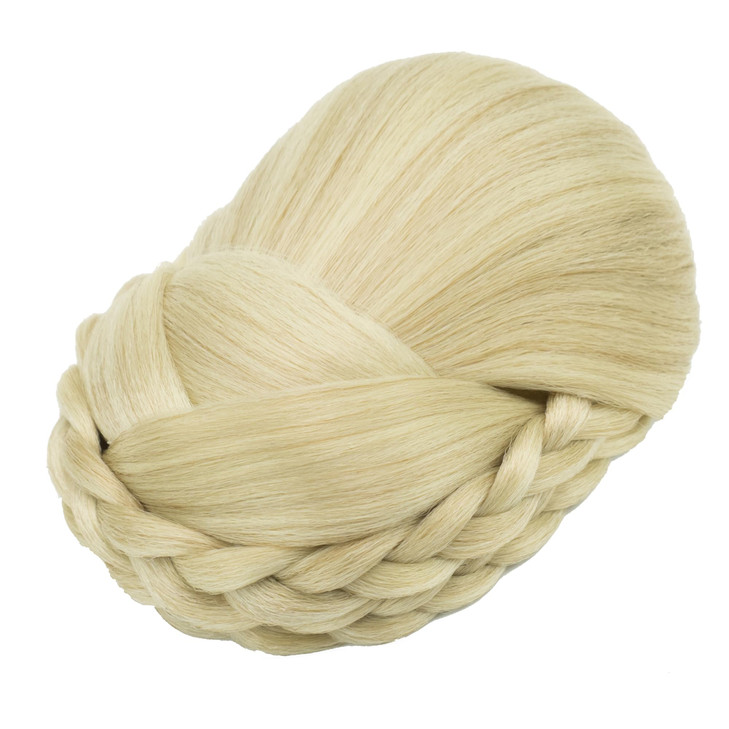IMISSU Braided Chignon Dancer Hair Cover Donut Hair Pieces Scrunchies Hair Bun Wig Clips Updo Wedding Party for Women M5