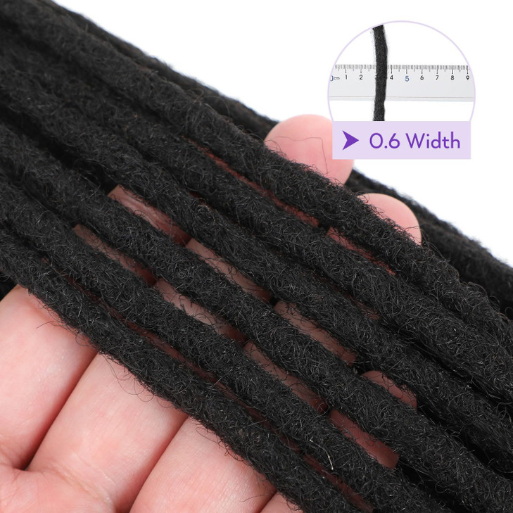 8Inch Loc Extensions Human Hair 06CM 100 Real Dreadlock Extensions Human Hair Full Head Handmade Permanent Dreadlocks Ex