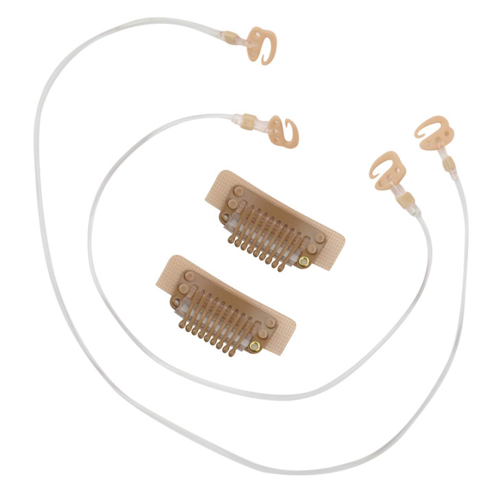 Full Shine Brown Stickable Clips for Invisible Wire Hair Extensions Real Human Hair Secret Fishing Line Elastic Wire 20c