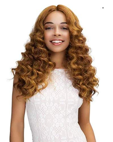 Janet Collection EXTENDED PART DEEP SWISS LACE FRONT WIG GABRIELA MOCHA BLONDE