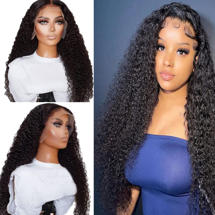 13x6 Lace Frontal Wigs for Black Women Pre Plucked Lace Wig Glueless Brazilian Remy Human Hair Wigs with Baby Hair 24 in