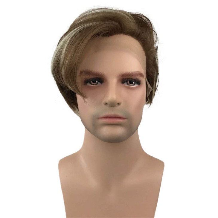 Aimole Lace Front Wig Men Hair Short Straight Synthetic Wigs Heat Resistant Fiber Natural Hair