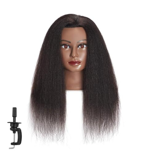 Headstar Mannequin Head 100 Real Hair 16 Afro Training Head Mannequin Doll Head Manikin Head Styling Training Head Cosme