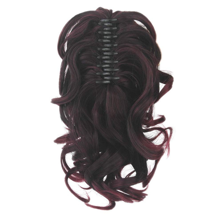 Flonding 12 Womens Ponytail Short Curly Claw Clip in Pony Tail Hair Piece Wavy Extension Wig Hairpiece Jaw Clip Hair Ext