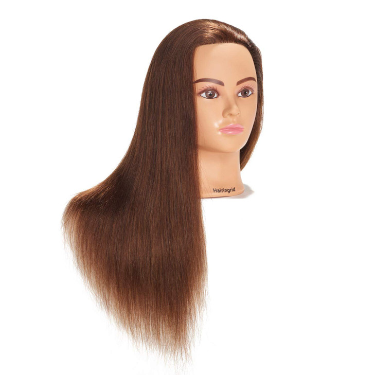 Hairingrid Mannequin Head 2426100 Human Hair Hairdresser Cosmetology Mannequin Manikin Training Head Hair and Free Clamp