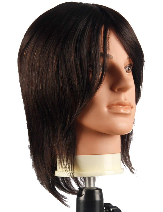 Male Mannequin Head With 100 Human Hair Cosmetology Manikin head for Cutting Styling With Doll Head for Hair Styling wit