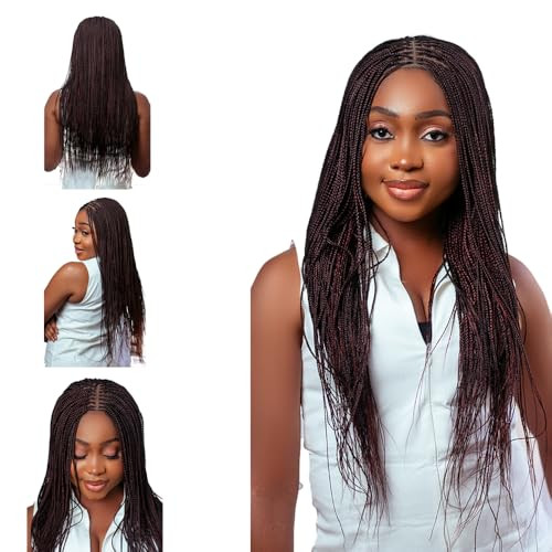 Wow Braids Braided Wigs Micro Million Braid Wig Color 135 22 Inches Synthetic Hand Braided Wigs for Black Women
