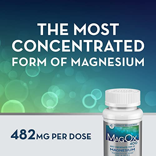 Mag-Ox 400 Magnesium Supplement, Pharmaceutical Grade Magnesium Oxide with 482 mg Per Dose, 60 Tablets online at globaldelivered