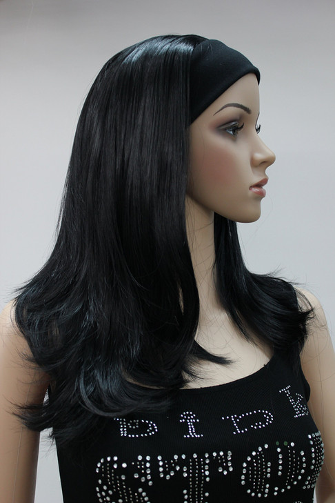 Lydell Long Straight Wave Headband Synthetic Wigs Black