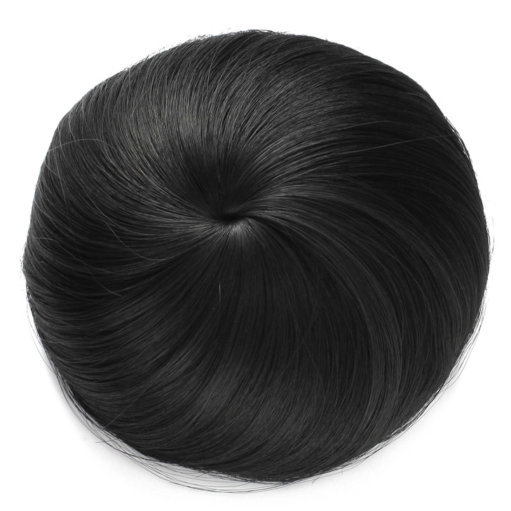 Onedor Synthetic Fiber Hair Extension Chignon Donut Bun Wig Hairpiece 1B Off Black
