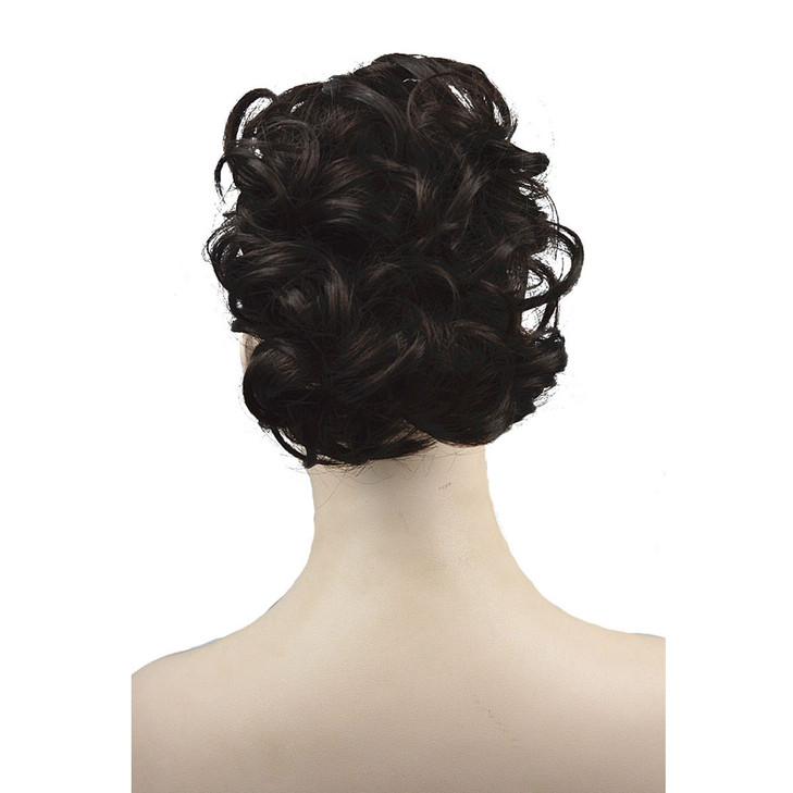 Lydell Short Ponytail Hair Extension Wavy Synthetic Hairpiece with Jaw Claw Dark Brown