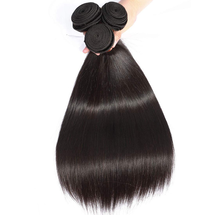 ANGIE QUEEN Virgin Brazilian Hair Straight Hair One bundle 100 Real Human Hair Unprocessed Hair Weave Mix Length 20inch