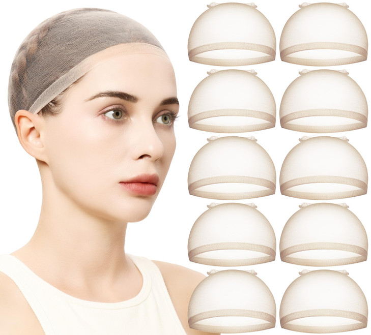 Teenitor 20PCS Wig Caps Stretchy Thin and Transparent Wig Cap Breathable Wig Cap for Lace Front Wig Invisible Stocking C