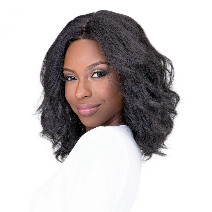 Janet Collection Synthetic Natural Me Deep Part JODE Lace Wig 1B