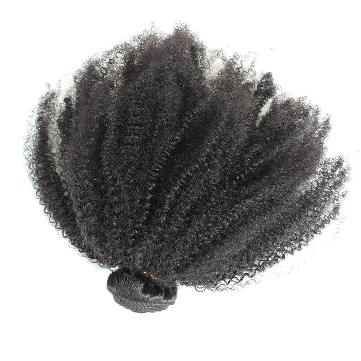 ZigZag Hair Afro Kinky Curly Hair Brazilian Virgin Hair Weave Bundles 4B 4C 100 Human Hair Bundles One Piece Double Weft