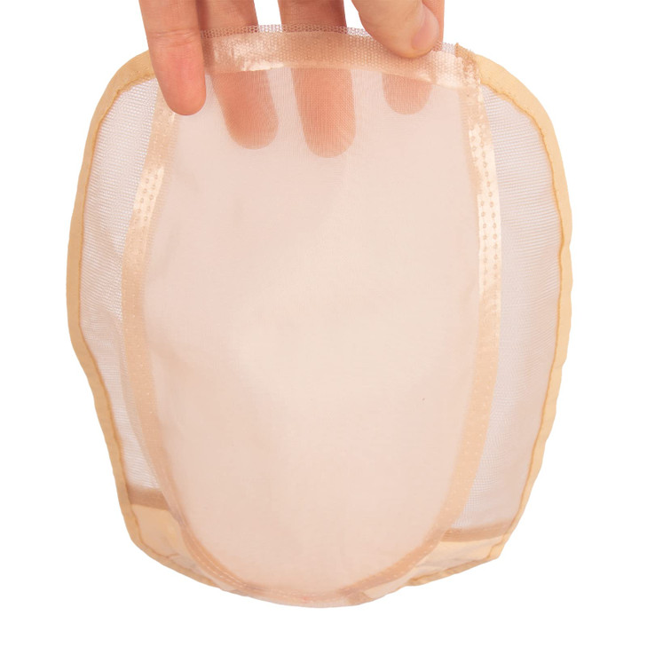 Askuang Toupee Cap Mono Top Lace Bases with Thin Skin Breathable Wig Cap for Making Wigs Skin Color DIY Base Foundation