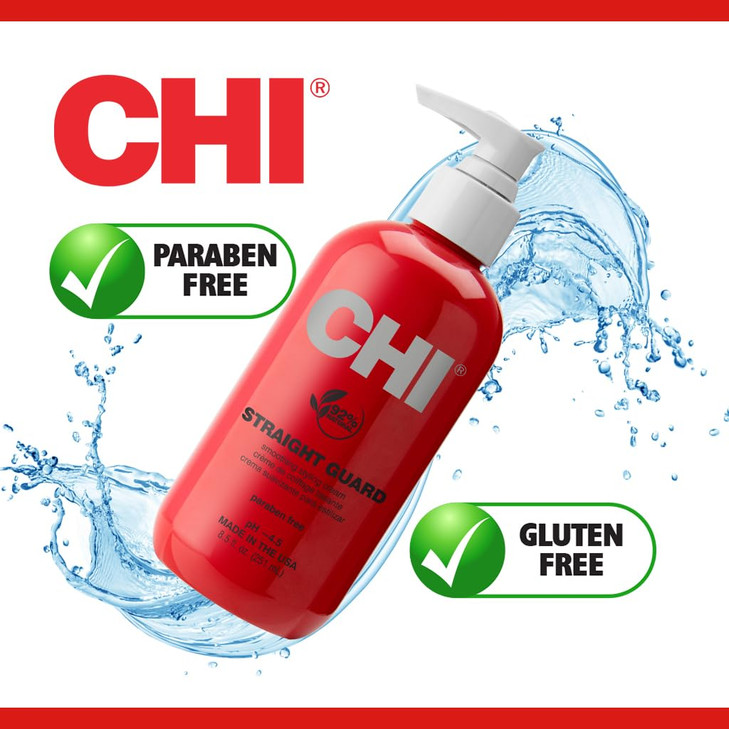 CHI Straight Guard Smoothing Styling Cream Eliminates Frizz For Sleek Shiny Hair Maximum Control 85 Oz