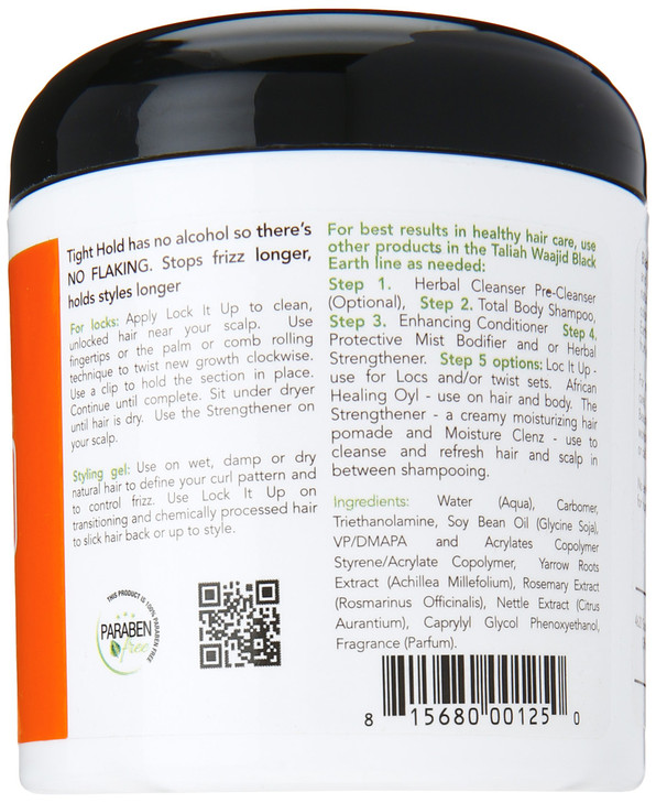 Taliah Waajid Black Earth Products Tight Hold for Natural Hair 6oz