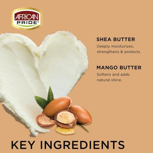 African Pride Shea Miracle Silky Curls Hair Moisturizer Contains Shea African Mango Butter 12 Oz