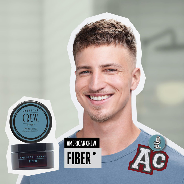 American Crew Mens Hair Fiber Like Styling Gel with High Hold Low Shine Travel Size 17 oz