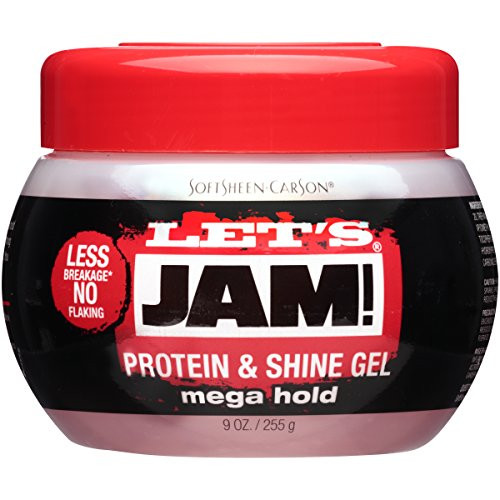 SoftSheenCarson Lets Jam Conditioning Hair Gel Mega Hold for All Hair Types with Protein Vitamin E No Parabens No Minera