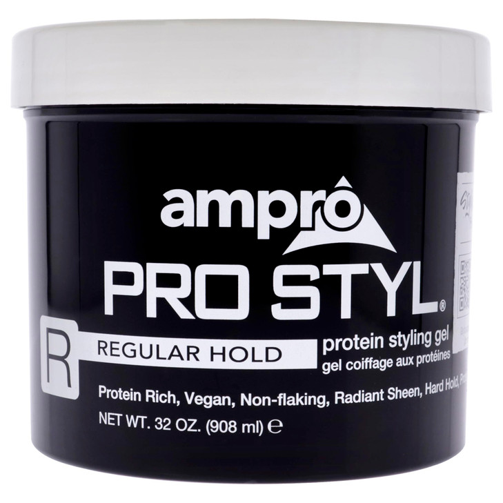 AmPro Pro Styl Styling Gel Protects and Strengthens Your Strands NonFlaking Alcohol Free Vegan Formula Flexible Touchabl