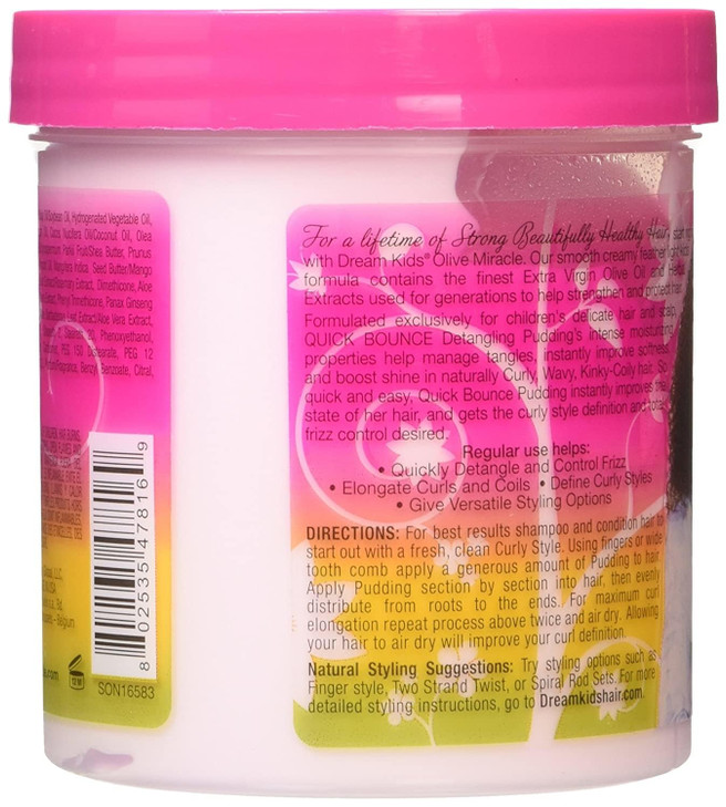 AFRICAN PRIDE Dream Kids Olive Miracle Quick Bounce Detangling Pudding 15 Oz