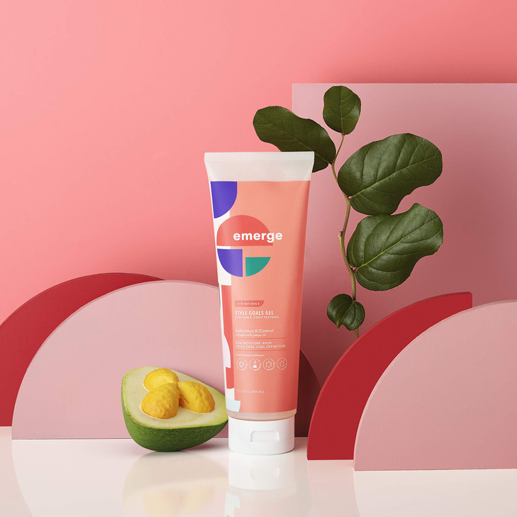 Emerge Strong Hold Hair Gel to Moisturize and Define Curly Hair Pequi Oil Sulfate Free and Paraben Free Hair Styling Gel