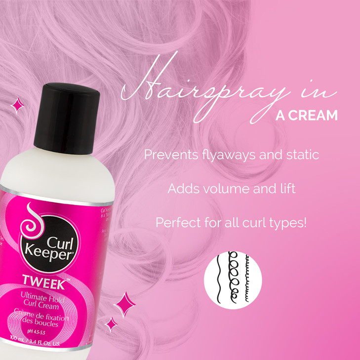 Curl Keeper Ultimate Hold Curl Cream Defining and Styling Cream for Curly Wavy Hair All Curl Types Tweek 34 Fl Oz