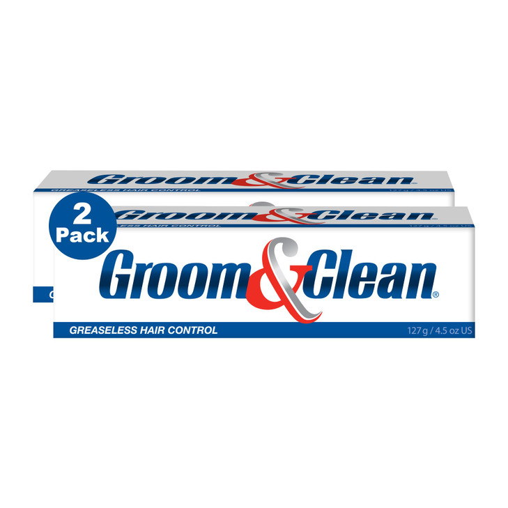 Groom Clean Hair Styling Gel for Men Medium All Day Hold Non Greasy No Buildup Washes Out Easily 45 Oz Pack of 2