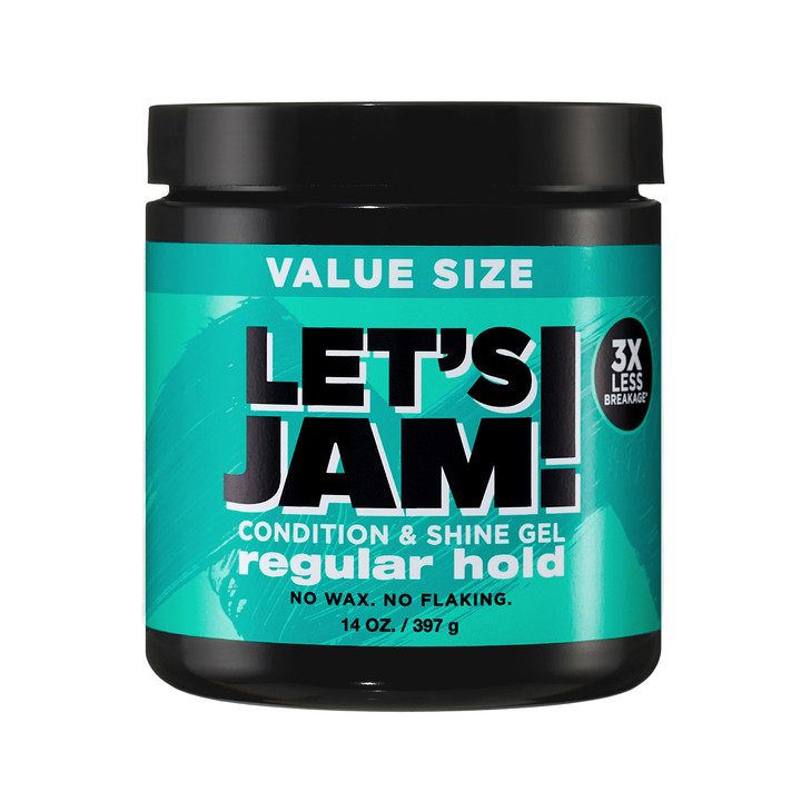 SoftSheenCarson Lets Jam Shining and Conditioning Hair Gel by Dark and Lovely Regular Hold All Hair Types Styling Gel Gr