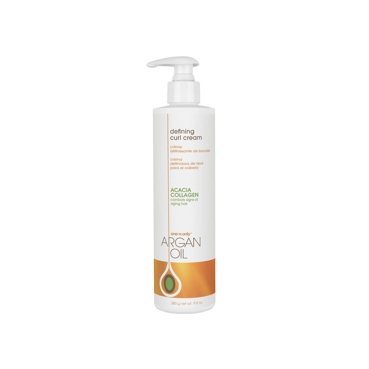 One n Only Defining Curl Cream with Argan Oil Leavein Conditioning Cream Defines and Leaves Strong Curly Hair Enhances S