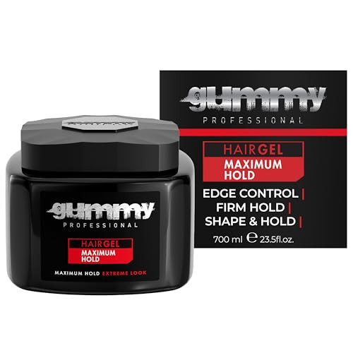 Gummy Professional Hair Gel for Men and Women Strong Hold Styling Gel for Slick Back Looks Curls Braids Twists and Edge