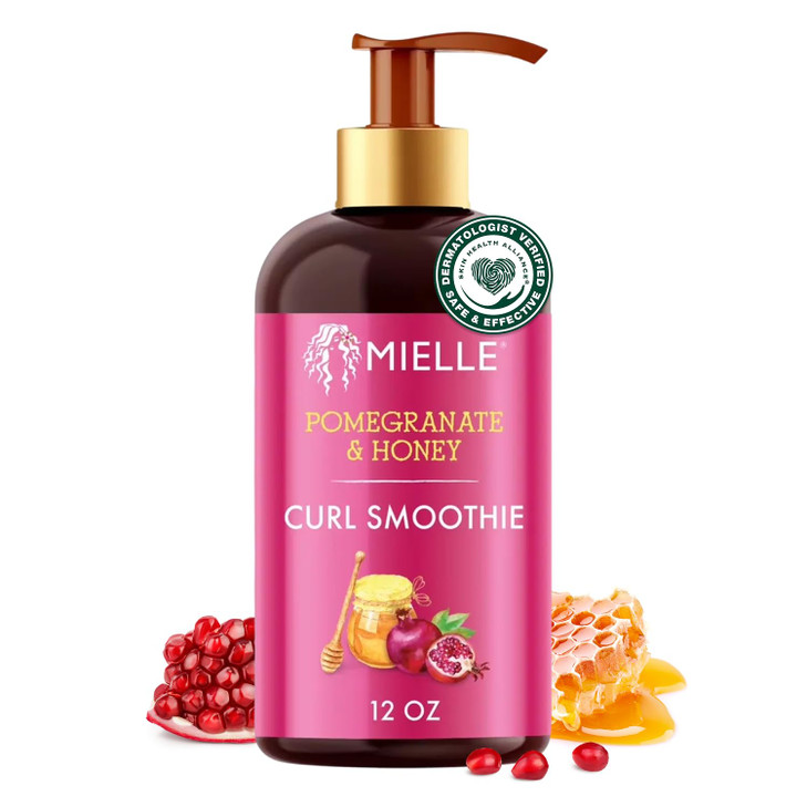 Mielle Organics Pomegranate Honey Curl Enhancing Smoothie Moisturizing Curly Hair Cream for Type 4 Curly Coily Hair Soft
