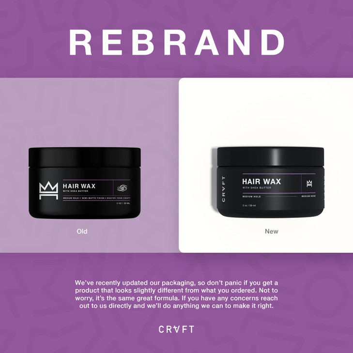 CRVFT Hair Wax 2oz Defining Styler for Medium to Long Hair Medium Hold Shine Frizz Control Flyaway Catch Reworkable Para