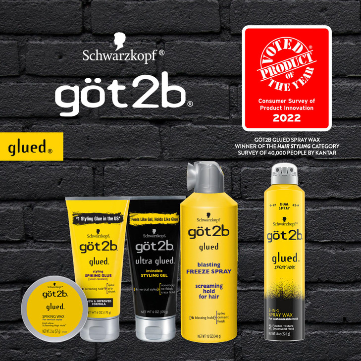 got2b Ultra Glued Invincible Styling Gel Set 6 Fl Oz 2Tube 125 Fl Oz Travel Size Hair Gel for Men and Women with Extra S