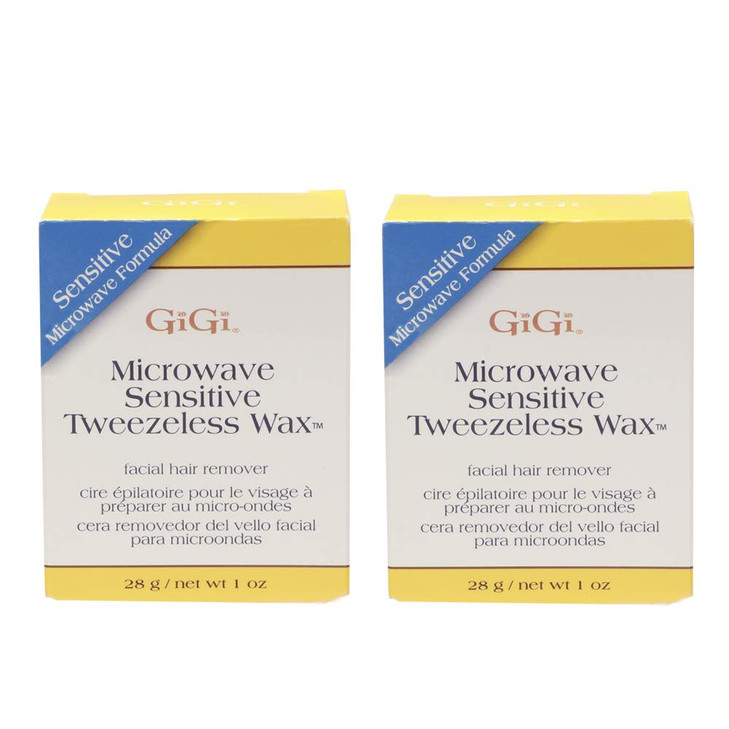 GiGi Microwave Tweezeless Wax, Non-Strip Waxing Kit Gentle Remover for Sensitive Skin, Painless Hair Removal - 2 Pack online at globaldelivered