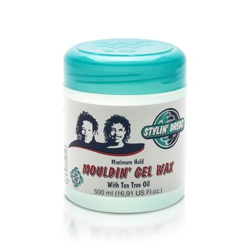 Stylin Dredz Mouldin Gel Wax with Tea Tree Oil Twist n Lock Maximum hold 500 ml Single