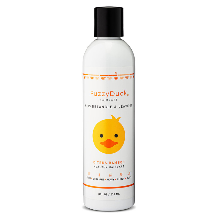 FuzzyDuck Kids Detangler Leavein Conditioner Lightweight Moisturizer for Frizz Control Curl Definition Hydrates Softens