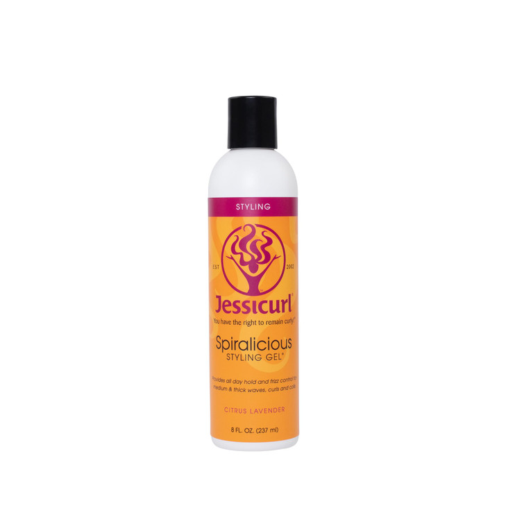 Jessicurl Spiralicious Gel Citrus Lavender 8 Fl oz Curl Defining Hair Gel for Curly Hair and Frizz Control for all hair